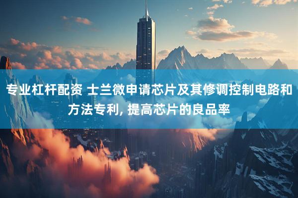 专业杠杆配资 士兰微申请芯片及其修调控制电路和方法专利, 提高芯片的良品率
