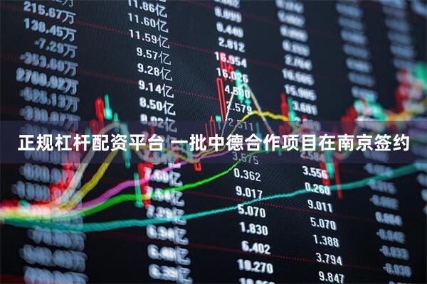 正规杠杆配资平台 一批中德合作项目在南京签约